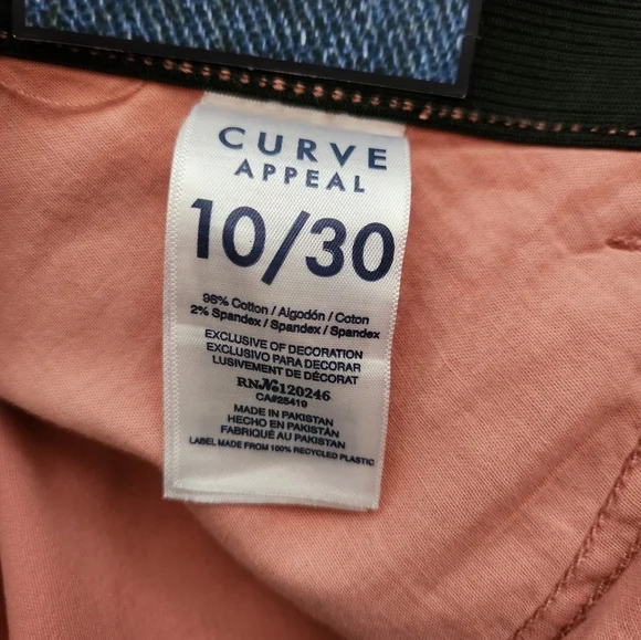 Curve Appeal Minimalist Jegging Women's 10 Pink Stretch Denim Casual Preppy NWT - Picture 5 of 5